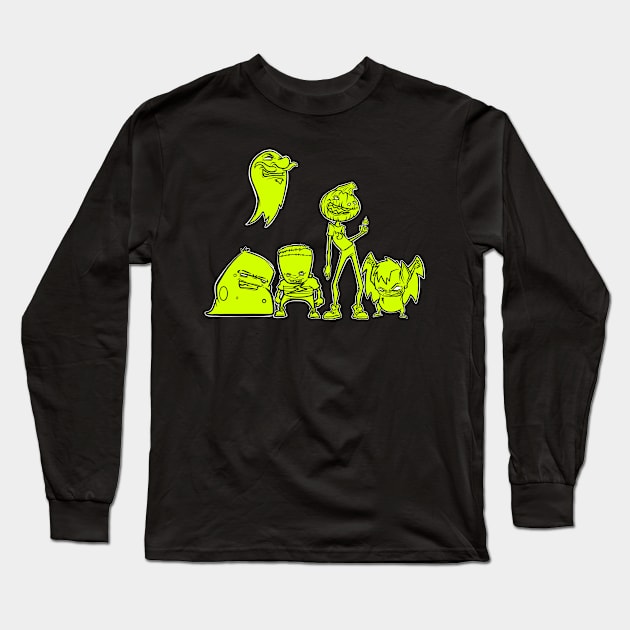 Hollow Dweebs - Colored (Yellow) Long Sleeve T-Shirt by the lazy raccoon